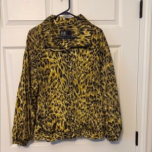 EVR Yellow Leopard-Print Bomber Jacket